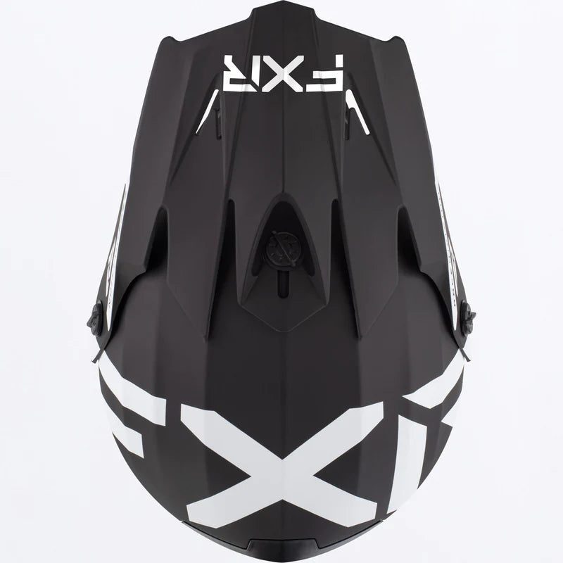 2023 YOUTH FXR Legion Helmet Black White