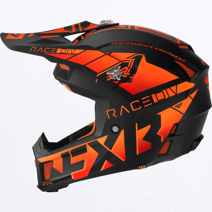 2023 FXR Clutch EVO Helmet Black Orange