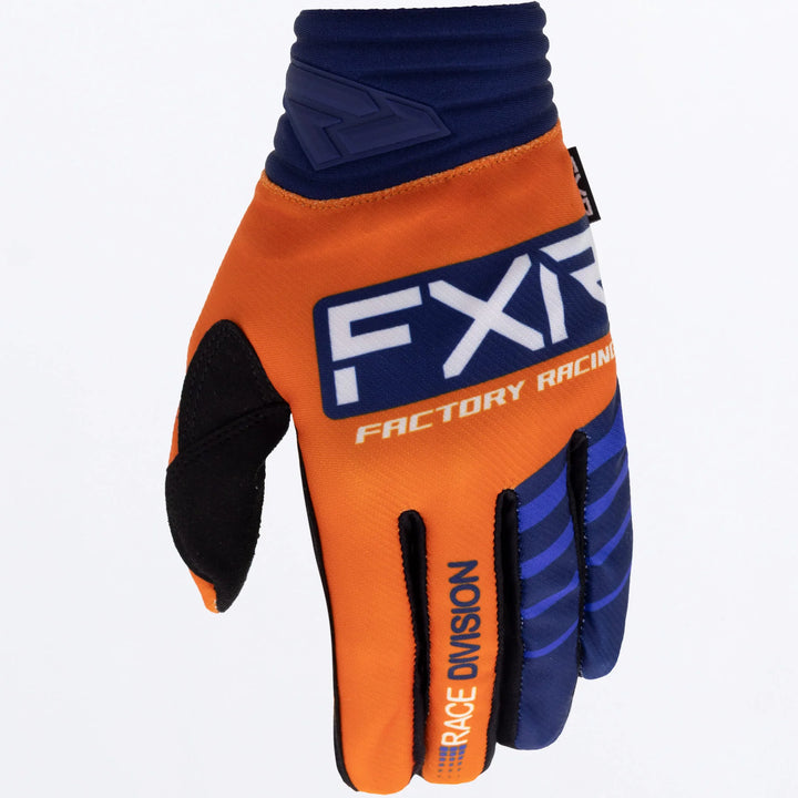 FXR PRIME MX GLOVE ORANGE NAVY BLUE