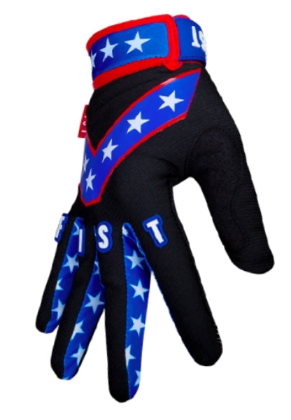 Fist Evel Knievel Black Gloves - Adult