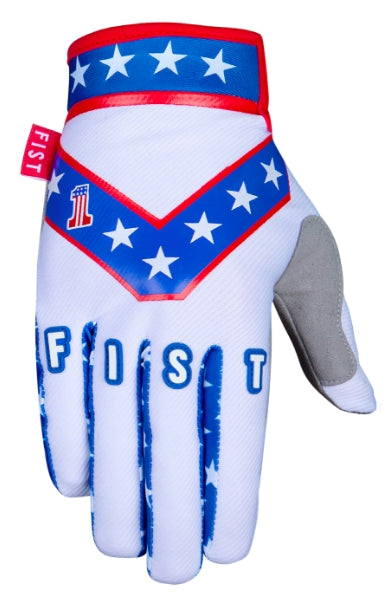 Fist Evel Knievel White Gloves - Youth