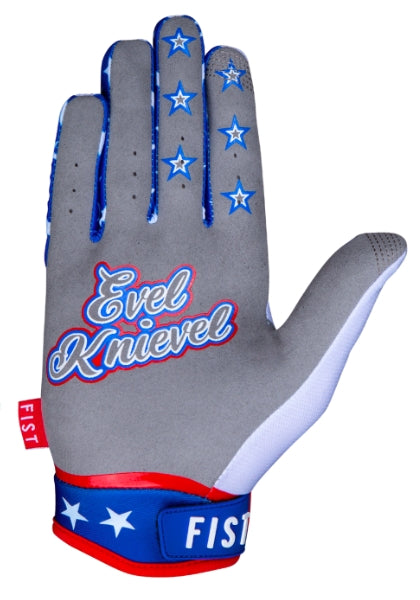 Fist Evel Knievel White Gloves - Youth