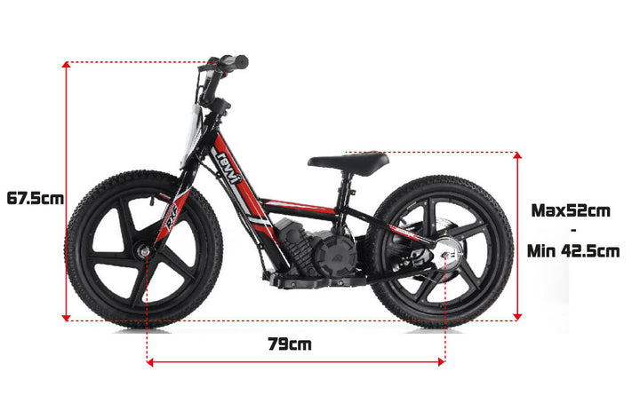 Revvi 16" Red Kids Electric Balance Bike