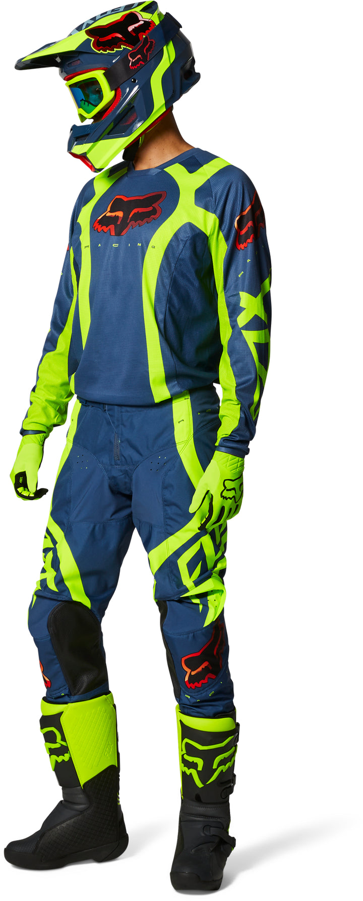 Spring 2022 Fox 180 VENZ Blue Yellow MX Kit Combo