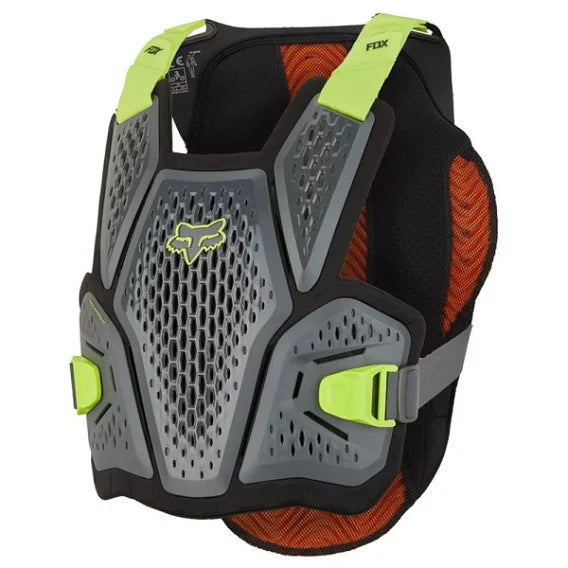 FOX Raceframe Impact Soft Back Guard (D30) Grey Yellow CHEST AND BACK PROTECTOR