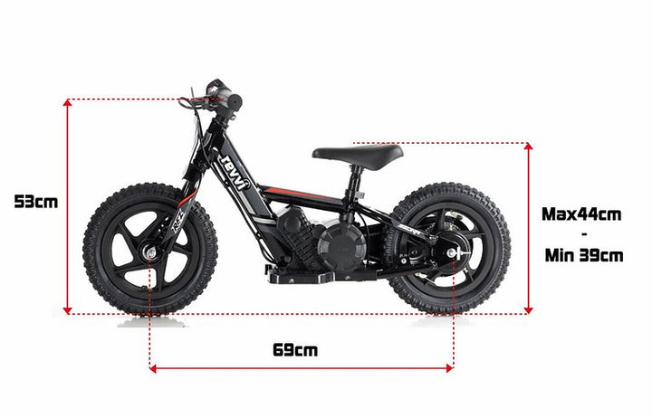 Revvi 12" Black Kids Electric Balance Bike